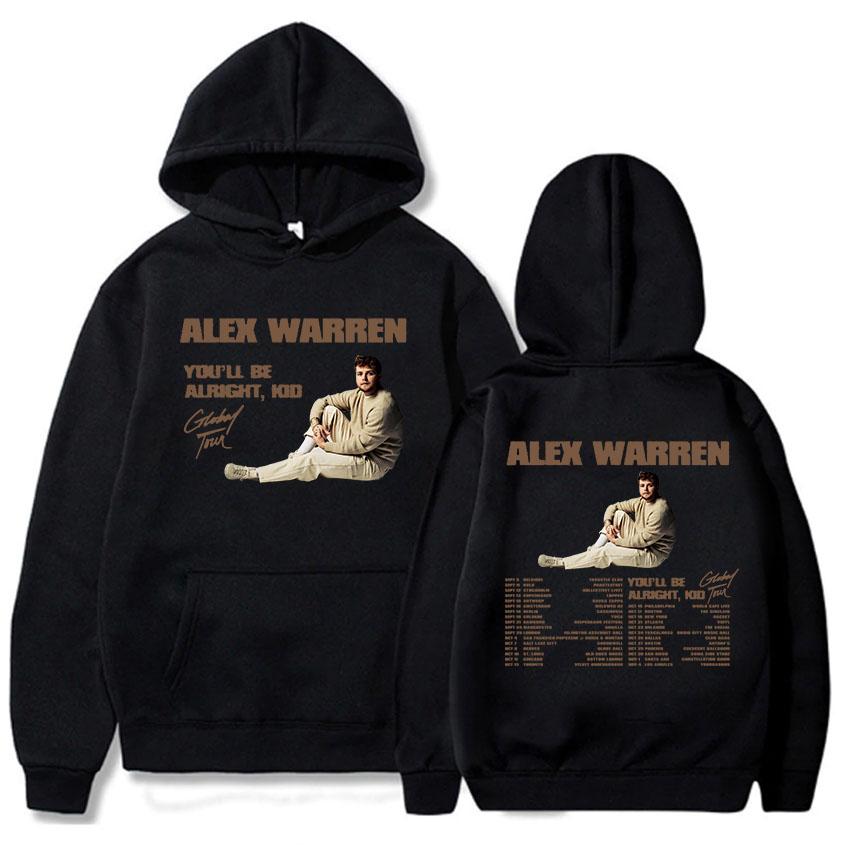 You'll Be Alright Kid Alex Warren Hoodies Мужская одежда Зимние толстовки с капюшоном с длинным рукавом Певица Графический принт Топ