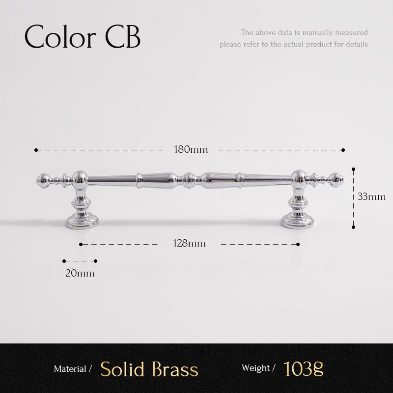 Santaya Solid Brass Cabinet Handle Chrome Bright Silver Kitchen Cabinets Pull Wardrobe  Drawer Knob Luxury Furniture Pulls