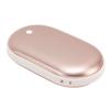 Карманная грелка для рук из алюминиевого сплава 2400 мАч USB Mini Power Bank для зимних путешествий на открытом воздухе розовое золото