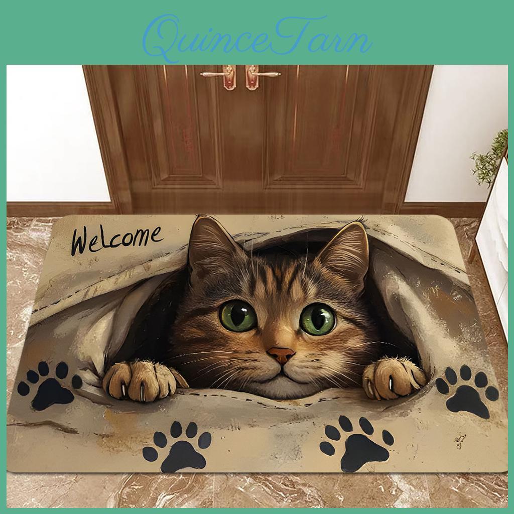 Kitchen Anti Fatigue Print Rugscat Waterproof Nonslip Thick Cushioned Kitchen Mat Heavy Duty Comfort Standing Mat For Kitchen