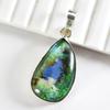 Certified Natural Aurora Opal 25.65 Ct 925 Sterling Silver Pendant best Gift