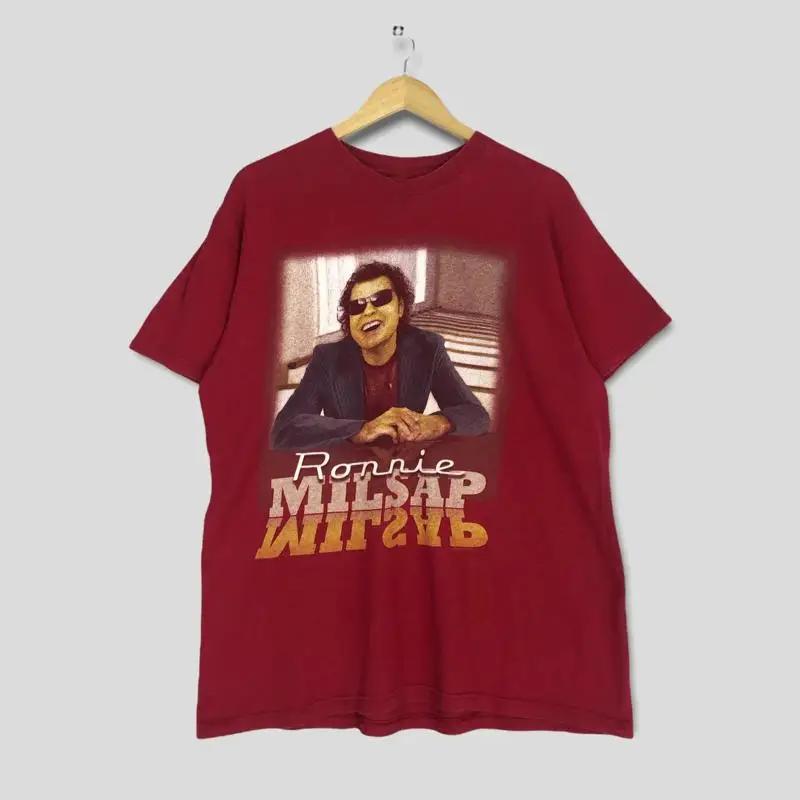 Ronnie Milsap American Country Music Red Cotton T Shirt All Size Mc120