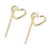 Серьги-пусеты в форме сердца Блестящие Стильные Изысканный дизайн Сплав Модные серьги-пусеты для повседневной носки Вечеринка Золото
