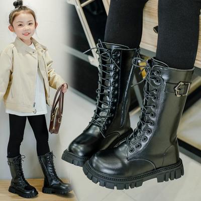 Детские высокие сапоги, новые осенние и зимние одинарные сапоги в корейском стиле, длинные сапоги для девочек