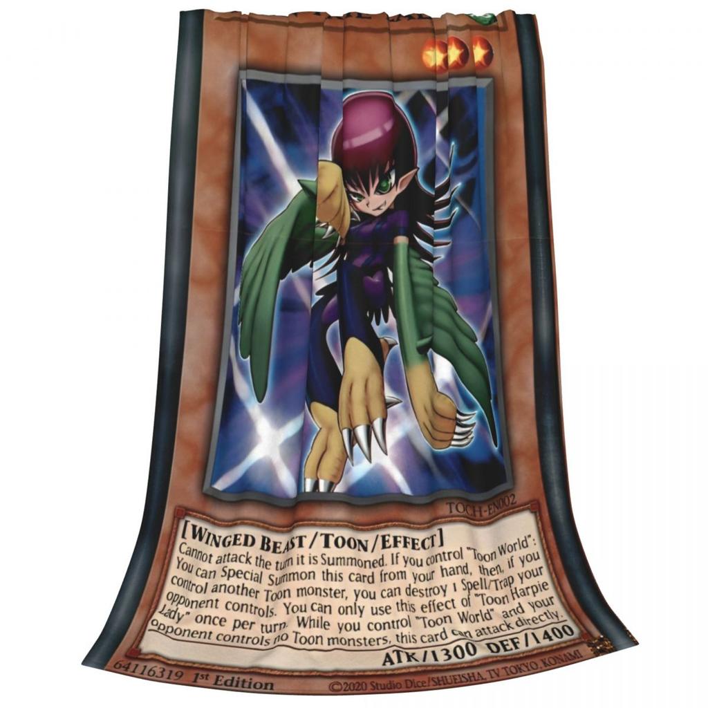 Yu Gi Oh Card Blanket Cover Plush Throw Blankets Summer Air Conditioning Portable Ultra-Soft Warm Bedsprea