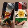 Стеклянный чехол для мобильного телефона с флагом Курдистана для Samsung Galaxy S26 S25 S24 S23 S22 S21 S20 Note20 Plus FE Ultra Цветная крышка