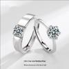 Korean Style Classic Zircon Couple Rings - Timeless Love Trend for Men and Women