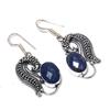 Lapis Lazuli Gemstone 925 Sterling Silver Gift Jewelry Earring 1.89"
