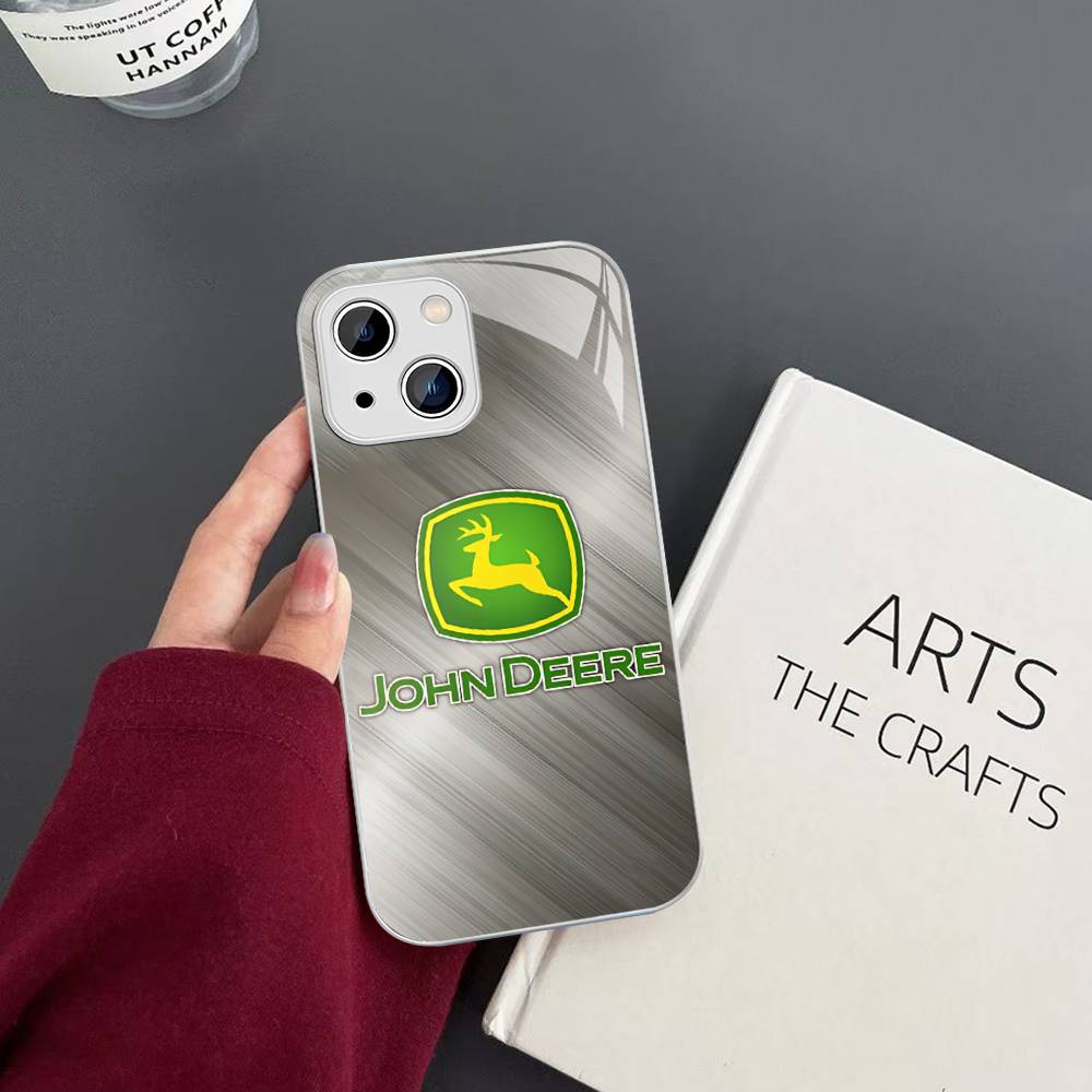 Green J-John Truck D-Deeres Tempered Glass For Iphone 14 13 12 11 Pro Mini XS MAX 14Plus X XS XR Fundas