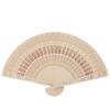 Vintage Bamboo Folding Fan Engraved Hollow Wooden Fan New Hand Held Fan  Women