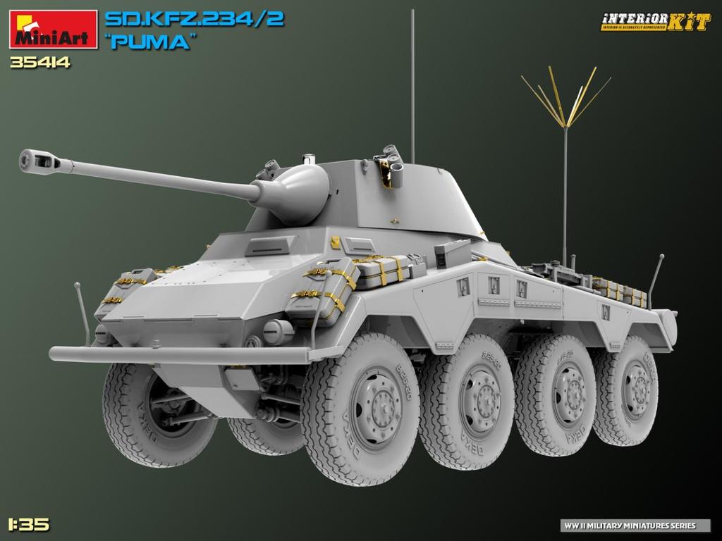 Miniart Немецкий Puma Набор интерьера Пластиковая модель MA35414 1/35 Sd.Kfz.234/2