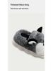 Men's Husky Plush Cotton Slippers: Warm, Cozy Indoor Winter Footwear for Couples