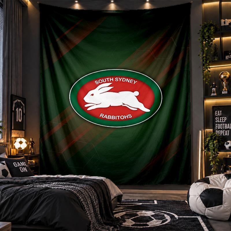 Wall Hanging Tapestry South Sydney Rabbitohs Print Cloth for Living Room Bedroom Home Decor