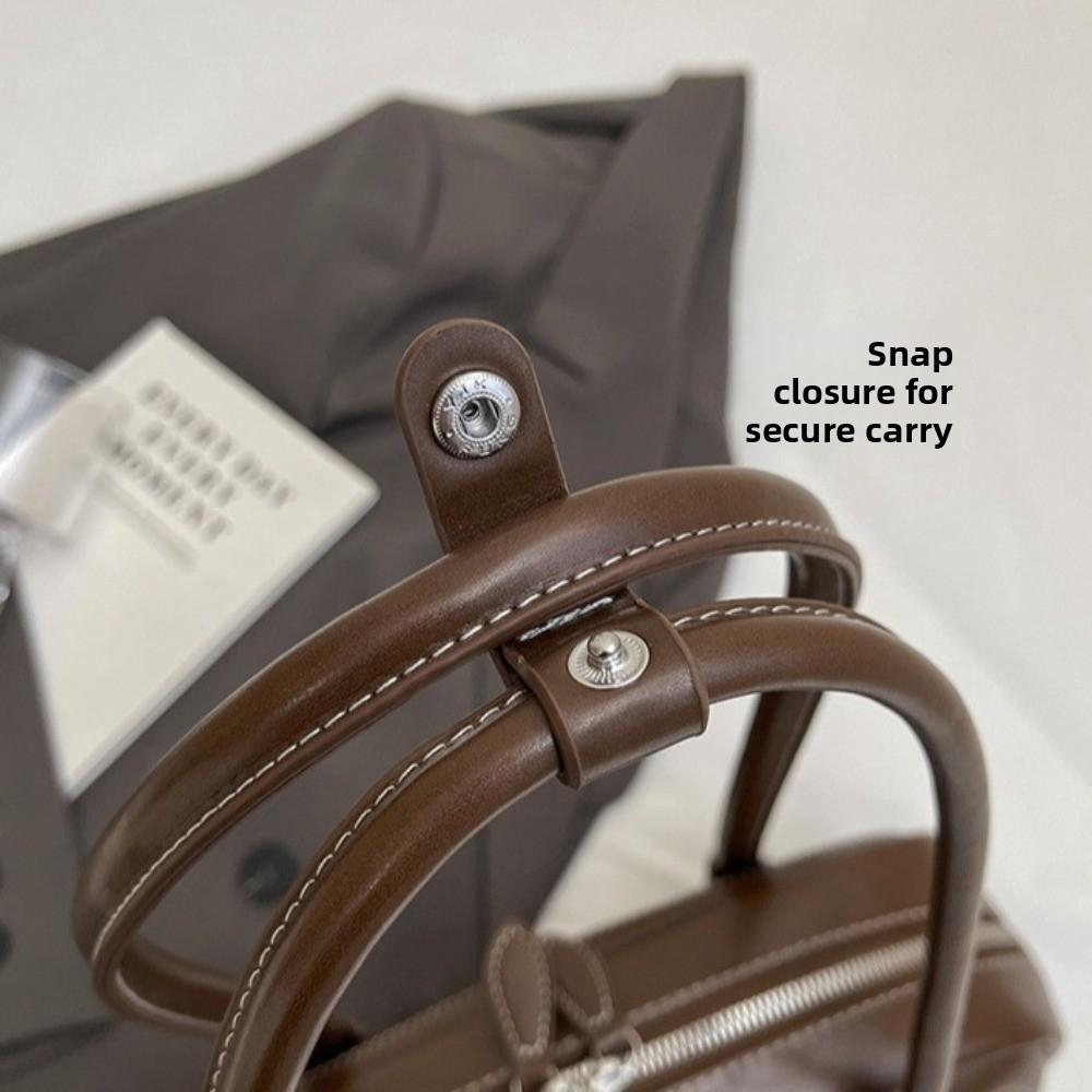 Korean Ins Style Women PU Shoulder Bag PU Leather Underarm Bag Vintage PU Hobo Bag Streetwear