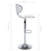Bar Stool Set of 2 White Faux Leather