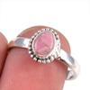 Кольцо из стерлингового серебра 925 пробы с натуральным родохрозитом S.8 U2m99