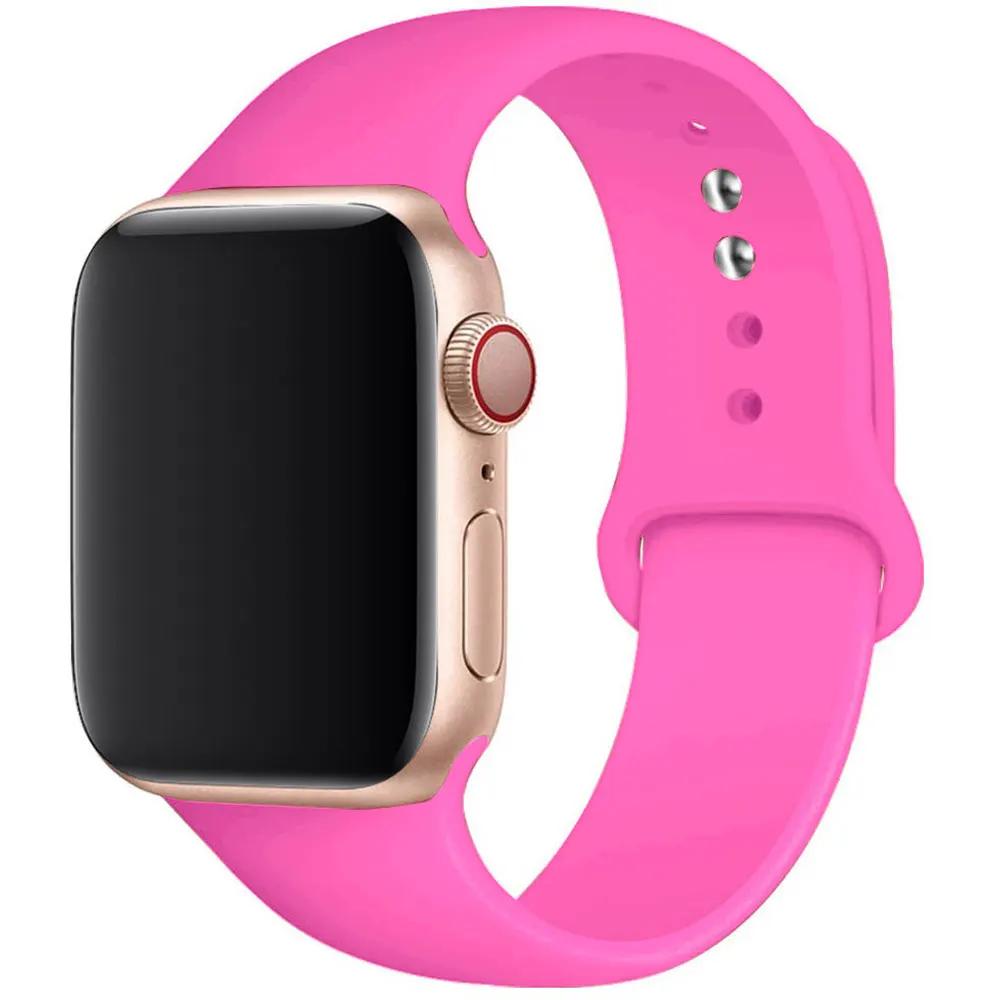 Силиконовый ремешок для Apple Watch Band 44 мм 40 мм 49 мм 45 мм 41 мм 38 мм 42 мм Correa Belt Bracelet IWatch Series 9 8 7 6 5 3 SE Ultra 2