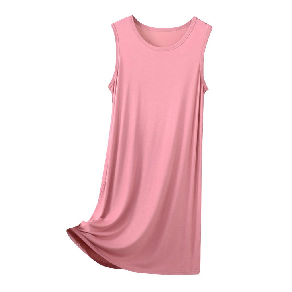 Женская модная ночная рубашка больших размеров, пижама-сарафан средней длины