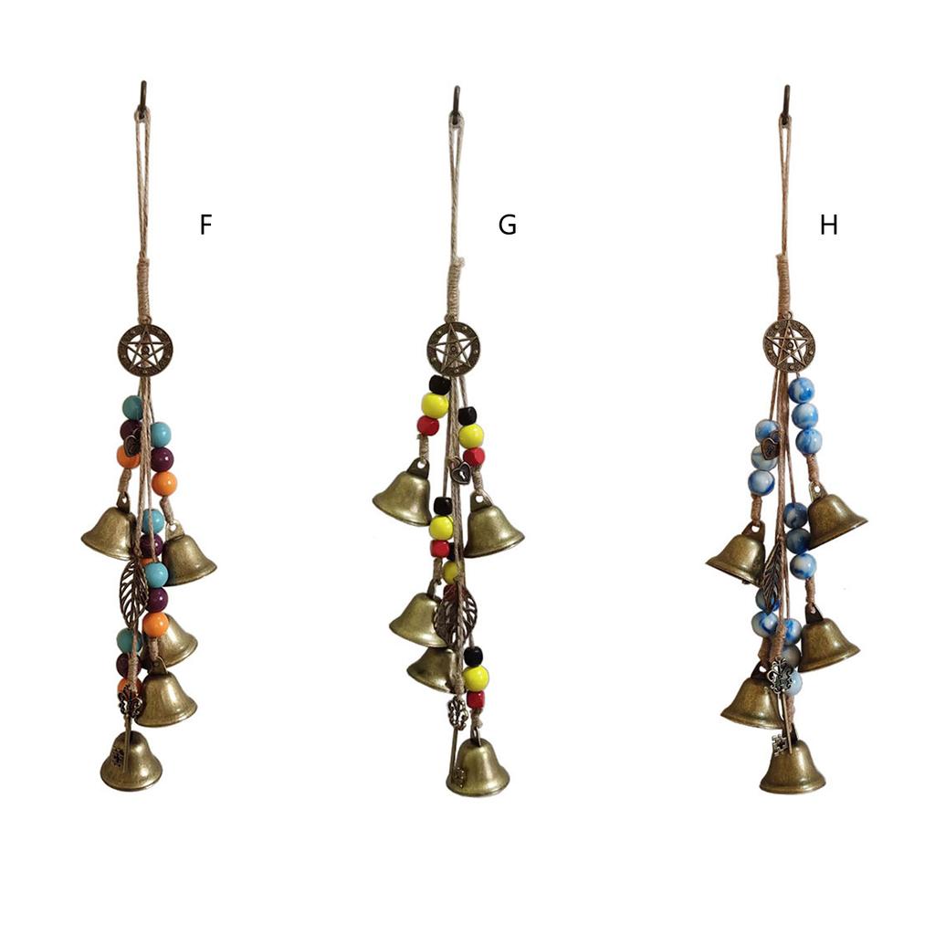 Bohemian Witch Bells Protection for Door Knob Hanger Wind Chimes Witchy Things Clear Negative Energy Witchcraft Supplies