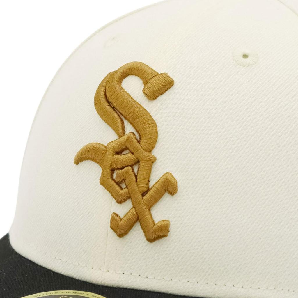 New Era LP 59FIFTY Cap MLB Chicago White Sox CWS White with Side ONSPOTZ and Also SOX 59FIFTY 5950 BB cap with UV (70845778 NER35C7528) Chrome/Autumn