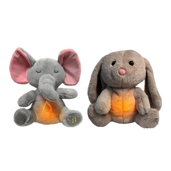 Мягкая кукла с музыкой очаровательный внешний вид на батарейках эмоциональная поддержка кролик слон животное плюшевая игрушка для детей