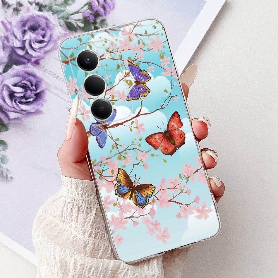 For Xiaomi Redmi 15 5G Note 15R Elegant Floral Butterfly Phone Case For Redmi Note15R Redmi15 5G Soft Silicone TPU Cases