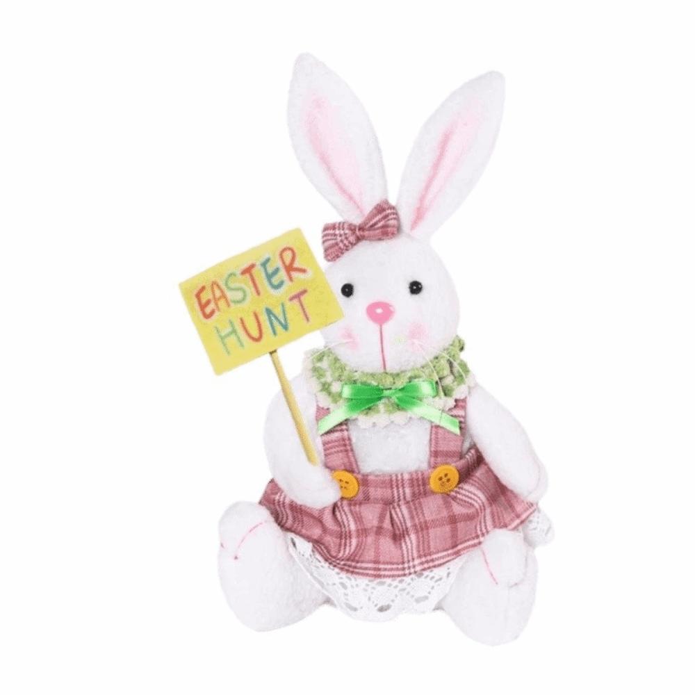 Creative Easter Plush Bunny Ornament Cartoon Easter Rabbit Doll  Party Scene Prop