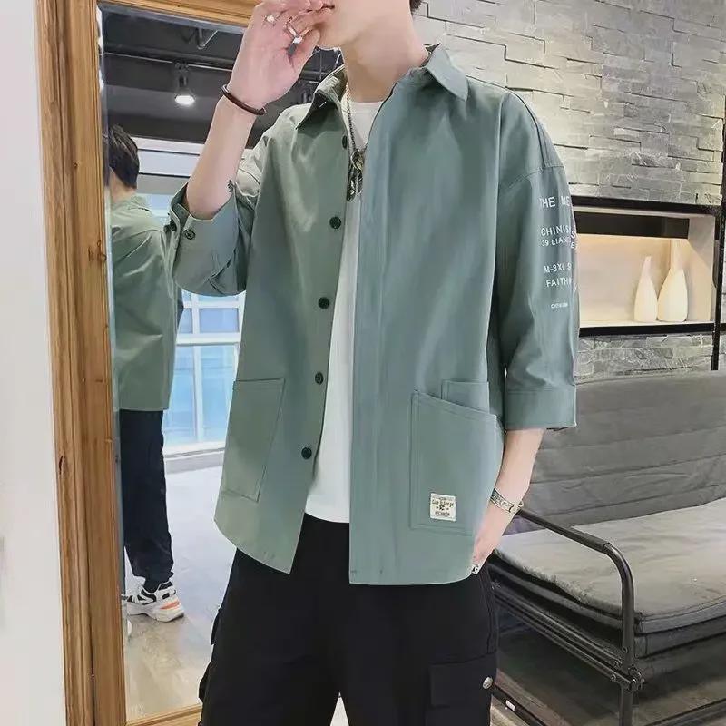 Мужские легкие рубашки со средним рукавом: Варианты с рукавом пять четвертей, половинным и коротким для лета