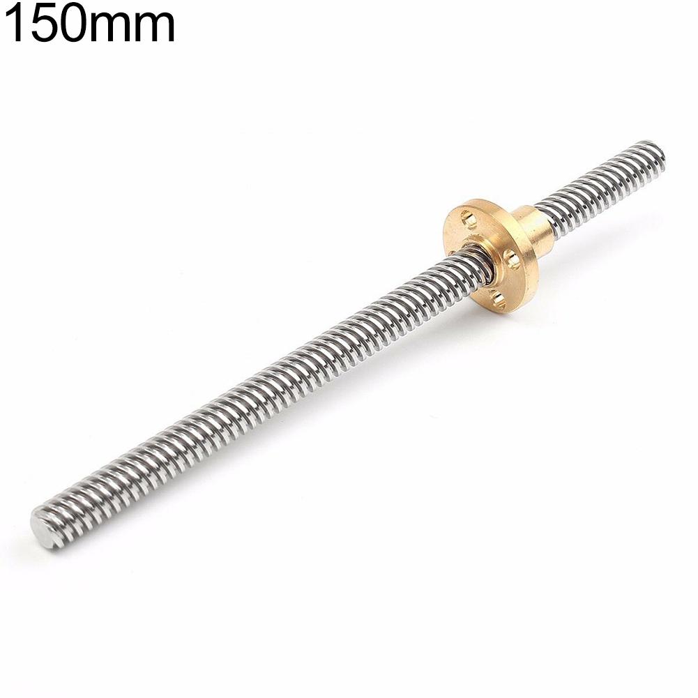 Computer Mall Trapezoidal Acme Printer T8 Stepper Screw Rod Thread Lead 150-500mm 3D with Nut