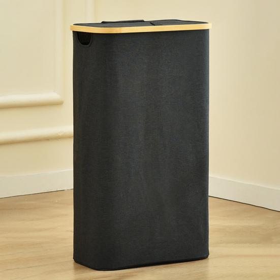 Laundry Basket with Dustproof Lid Foldable Design Large Capacity Waterproof Dirty Clothes