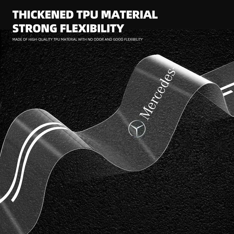 vkhzm9 2025 New Car Rear Bumper Trunk Sill Transparent Protector Sticker For Mercedes Benz B/C/E/S Class A Class C200L GLC GLE CLA acce