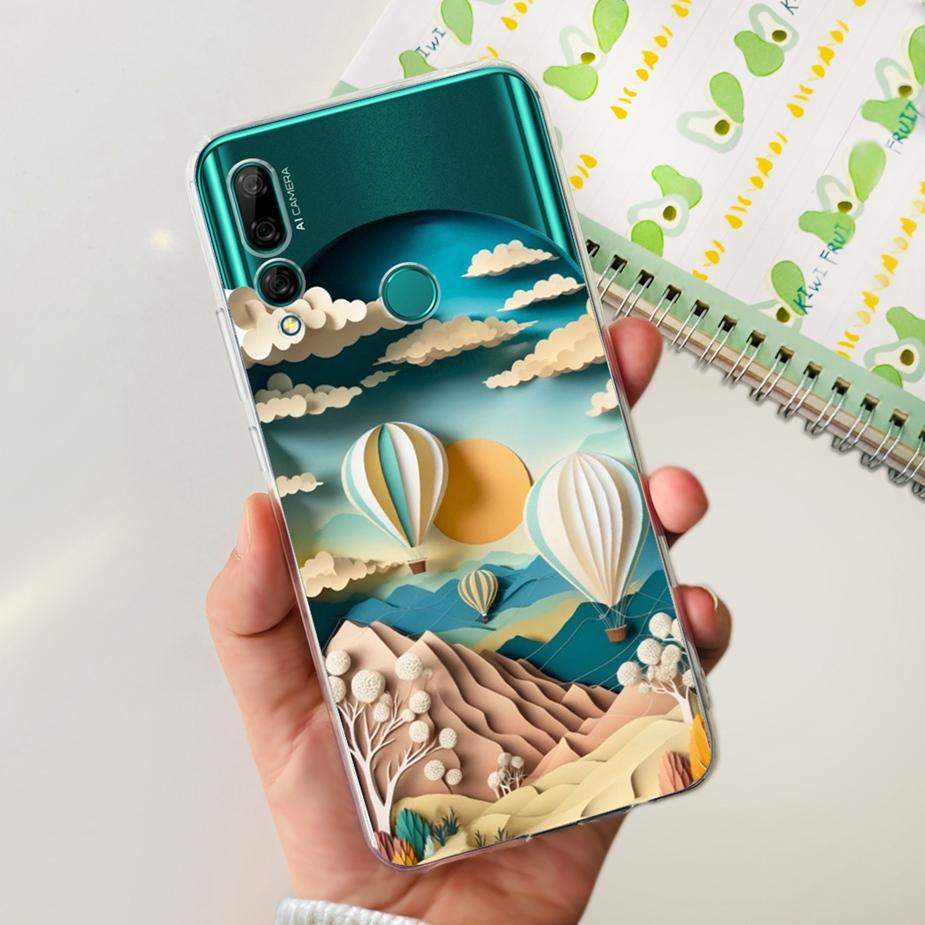 Чехол для Huawei Y9 Prime 2019 STK-L21 STK-L22 Новый модный окрашенный чехол Прозрачный силиконовый чехол для чехла телефона Huawei Y9 Prime 2019