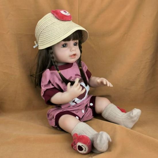 Имитация куклы Мягкая резиновая кукла-перерождение девочка игрушка принцесса подарок наряд дети 55 см