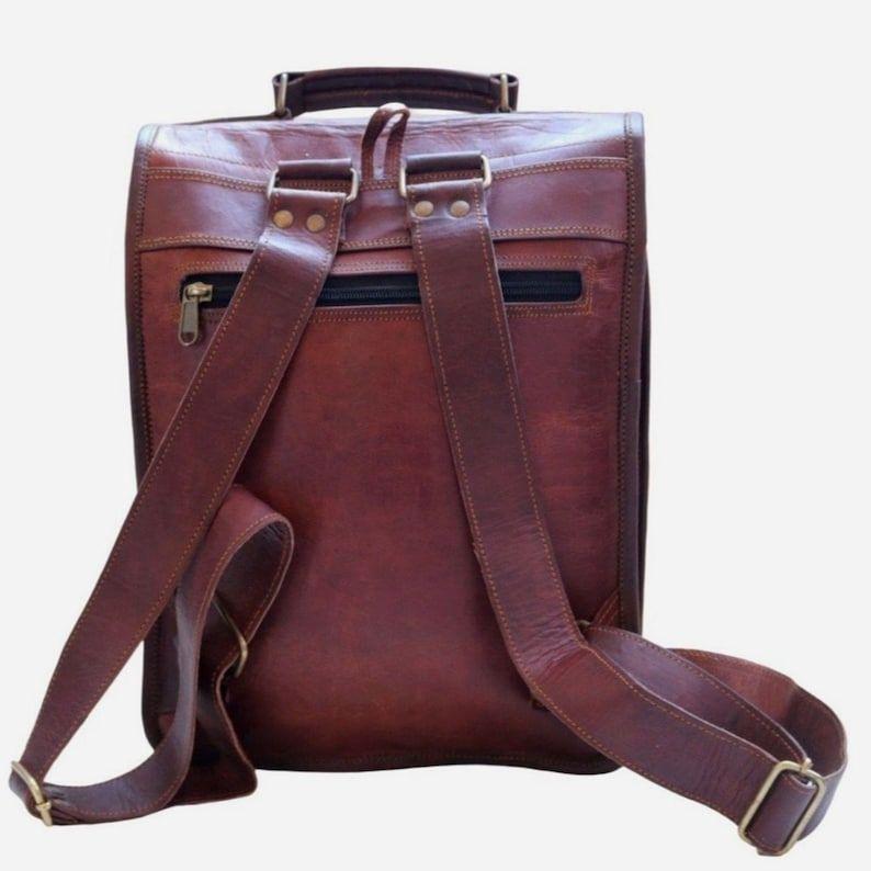 LEATHER BACKPACK A4 Size, Handmade Vintage Look Bag Perfect for Laptop