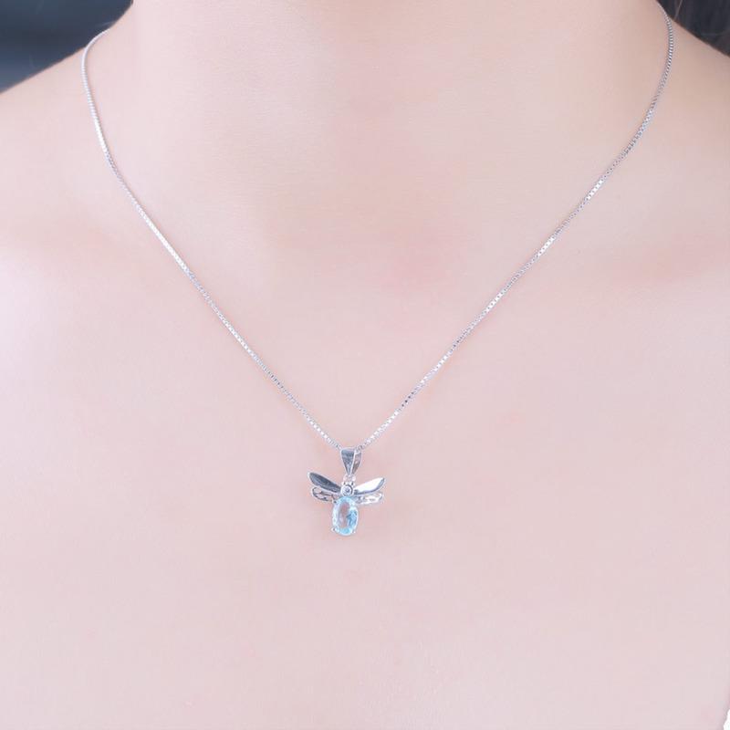 Gica Gema Стерлингового серебра 925 пробы, прекрасная пчела, великолепный темперамент, хит продаж, ожерелье с подвеской для женщин, изысканные ювелирные изделия высокого качества, подарок на День святого Валентина