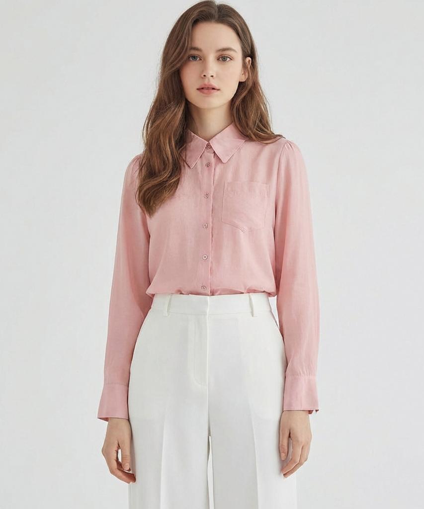 MESENSE Front Pocket Collared Blouse_Mb43Blmd01Z