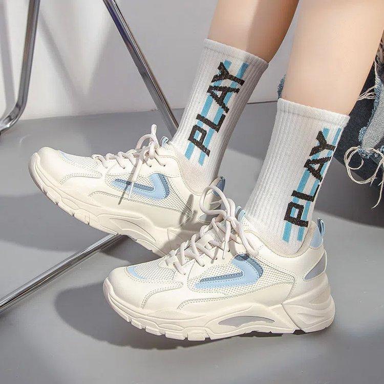 Спортивная и повседневная папина обувь детская 2025 весна новинка универсальная корейская версия кожаная одинарная обувь платформа интернет-знаменитость инс тренд