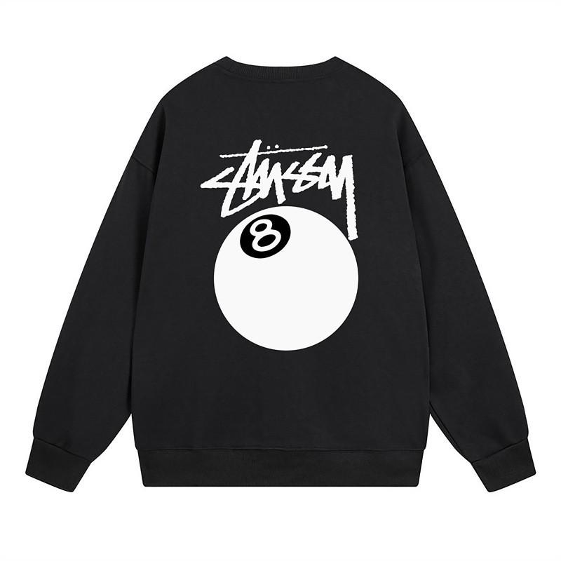 Unisex Streetwear Letter Print Fleece Cotton Sweatshirt Loose Fit Round Neck Long Sleeve Winter Daily Wear