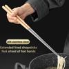 1Pair Stainless Steel Chopsticks Long Chopsticks Cook Noodles Deep Fried  Pot Chinese Chopsticks Reusable Metal Chopstick