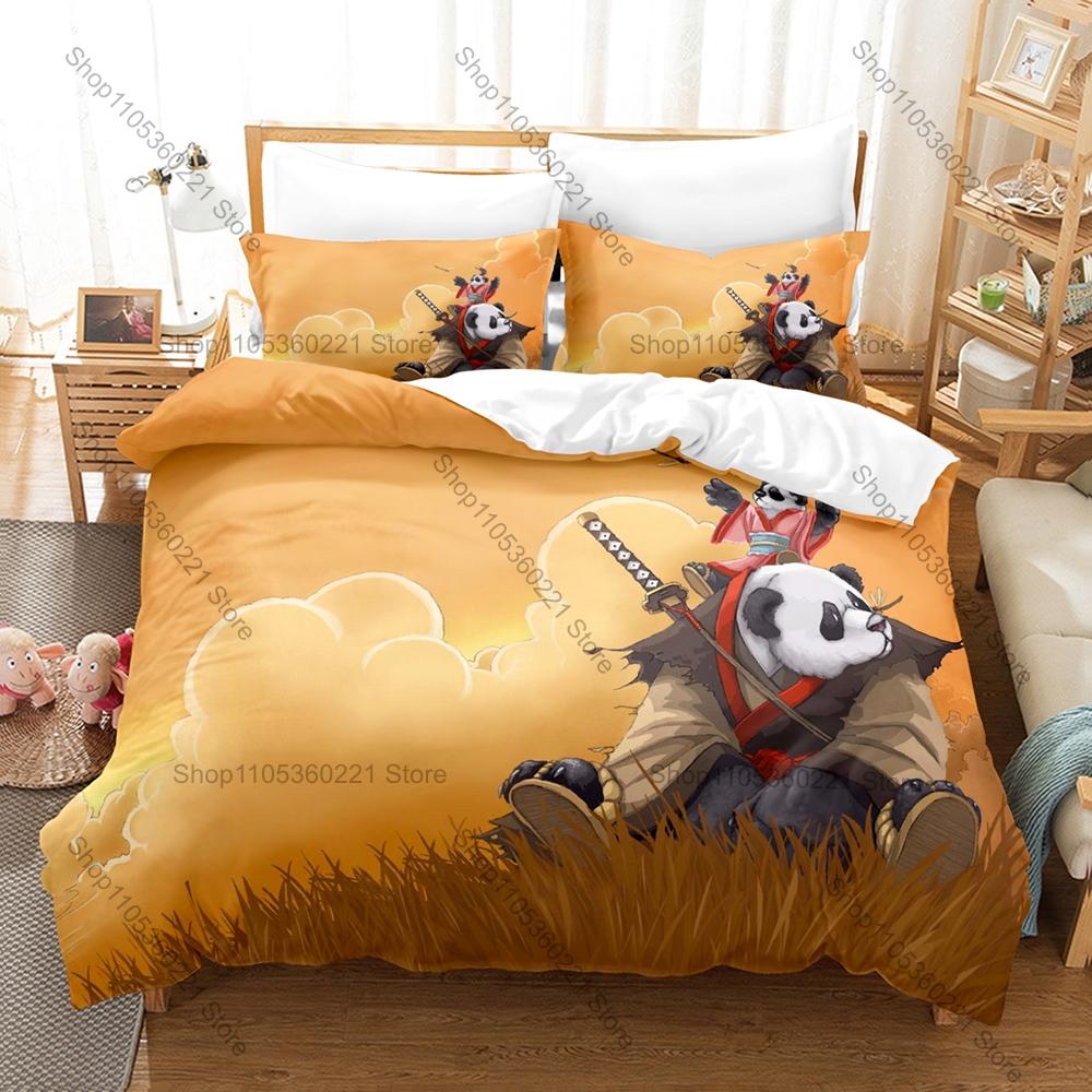 Cool Japanese Samurai Bedding Set Duvet Cover + 2 Pillowcases Traditional Ronin Katana Cherry Blossom Warrior Bedroom Decor