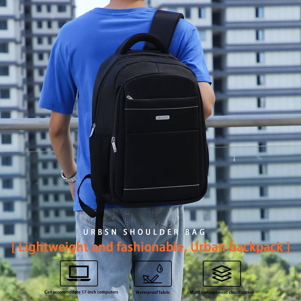 Мужская многофункциональная водонепроницаемая сумка на двойное плечо, черный рюкзак для ноутбука, большая вместимость, дорожная сумка для отдыха на открытом воздухе