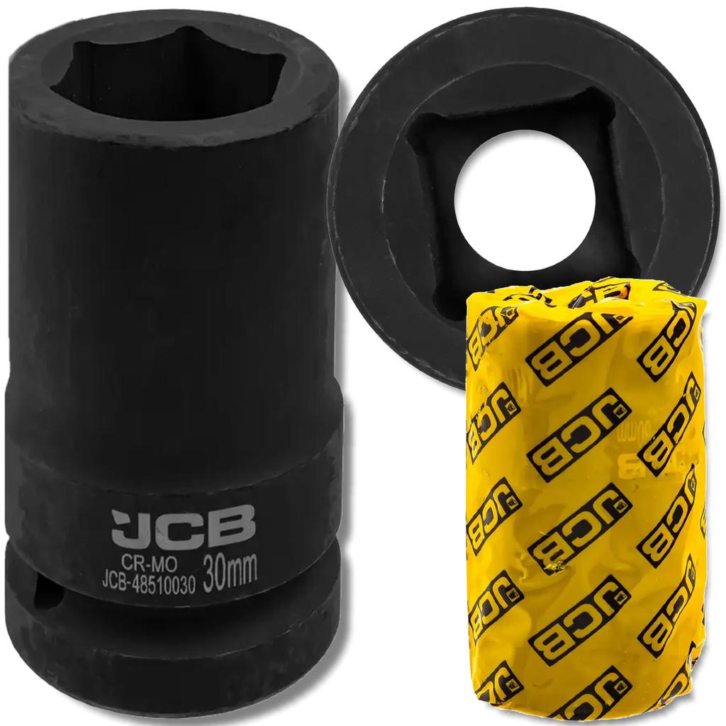 JCB 1" 30mm Deep Impact Socket Cr-Mo Hexagon Socket Wrench