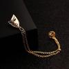 Gold Color Suit Accessories Lapel Pins Tassel Brooches Women Men Mask Tassel Chain Brooch Brooch