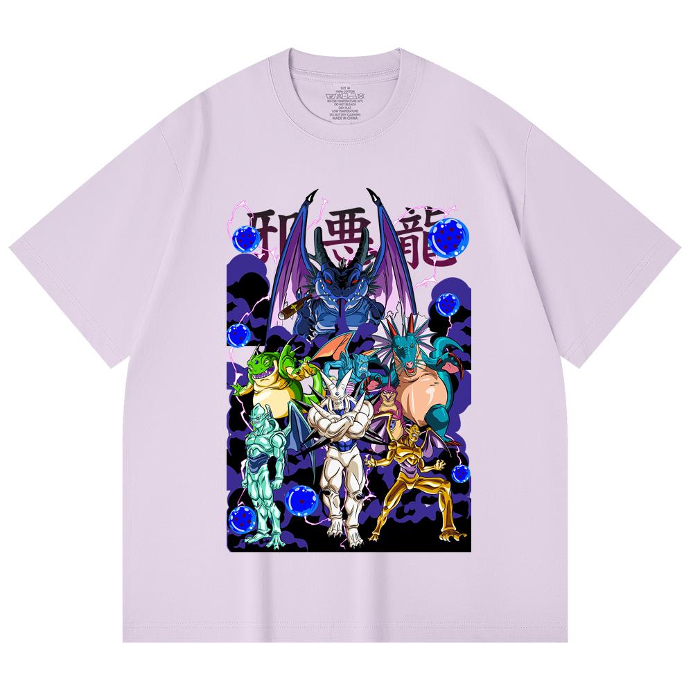 230 г/м² 100% хлопок Dragon Ball V38 Принт с драконами Унисекс Тяжелая хлопковая футболка