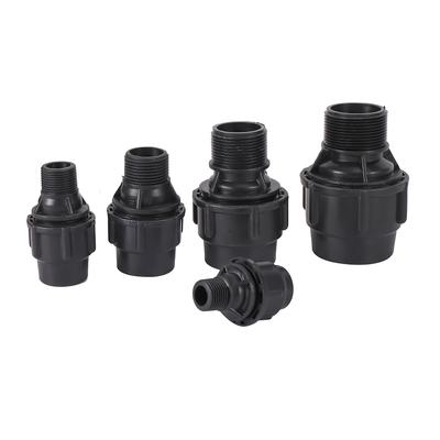 Пластиковая ПЭ Водопроводная Труба Быстроразъемное Соединение 1/2" 3/4"1"1.2"1.5" Наружная Резьба Быстрое Прямое Соединение 20мм 25мм 32мм 40мм 50мм 1 шт.