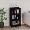VidaXL Bookcase Black 50x35x97 Cm Solid Pine Wood 821708