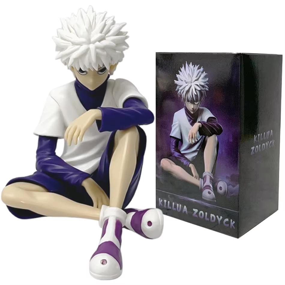Аниме Pg Hunter×hunter Гон Фрикс Киллуа Золдик Статуэтка Сидящая Фигурка ПВХ Модель Коллекция Настольное Украшение для Автомобиля Игрушка для Взрослых