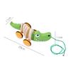 Cartoon Tractors Animals Toy Wooden Pull Toy Kids Intelligence Educational Toys Swinging Little Crocodile Selected Wood