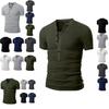 Fashion Men's Slim Fit V Neck T-shirt Muscle Tee Casual Tops Short Sleeve Blouse In Stylish Solid Colors