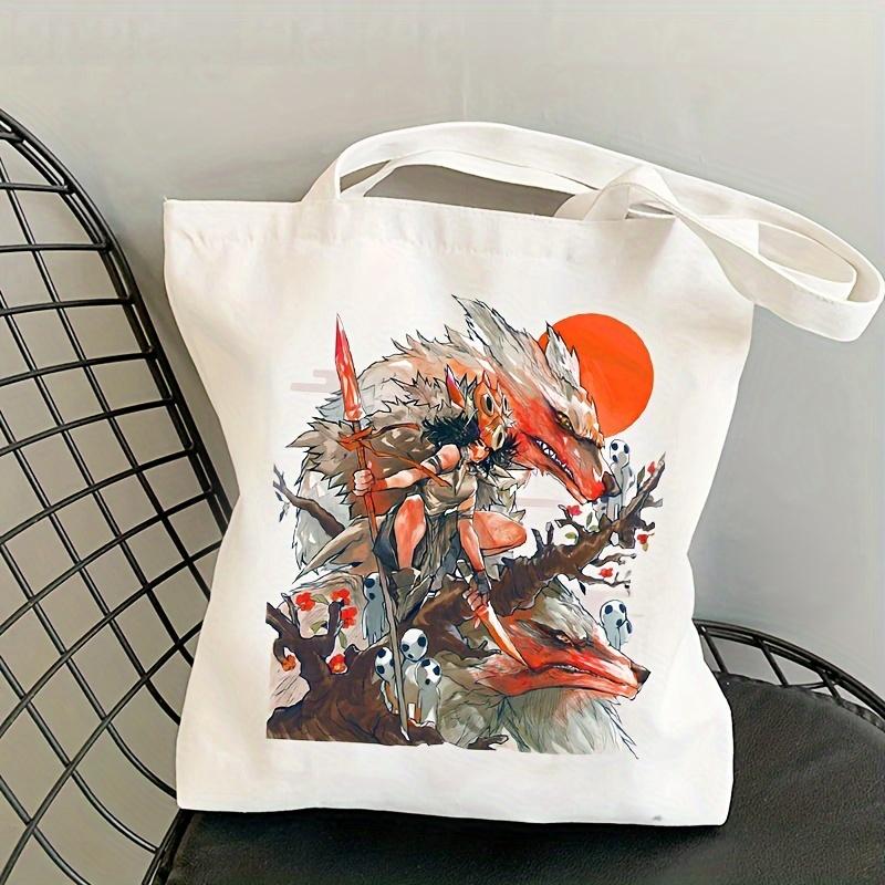 Большая вместительная сумка для покупок, женская сумка-тоут с изображением животных, сумка через плечо из холста, эко-модная женская сумка